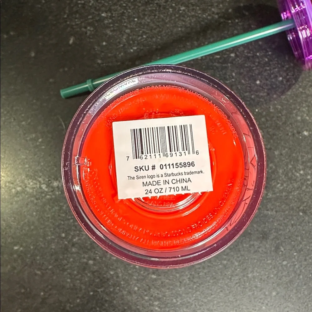 Starbucks Colorful Floral Tumbler with Pink and Purple